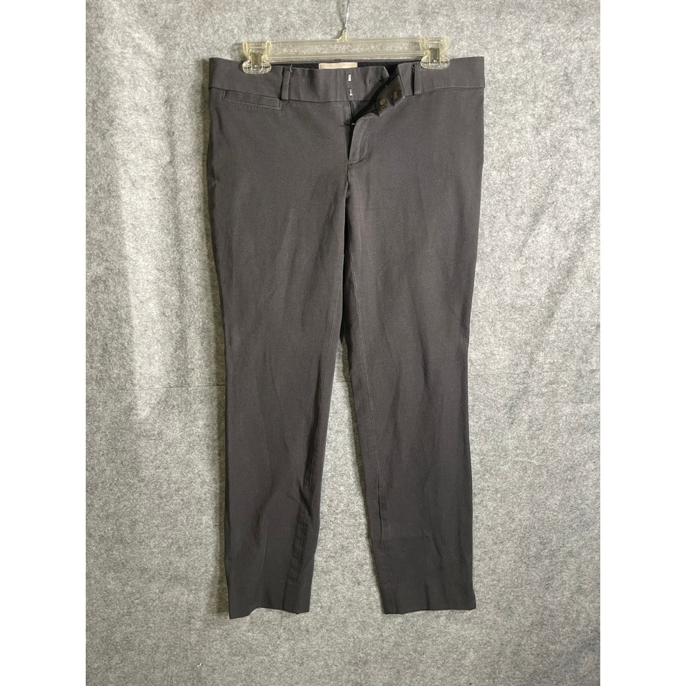 Banana Republic Sloan Fit Pants Womens 6 Charcoal Gray Slim Tapered Dress Slacks
